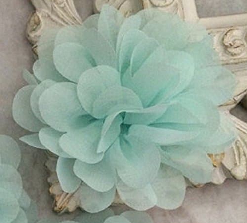 Petite Mint Nylon Flower Bow Dog Collar Accessory