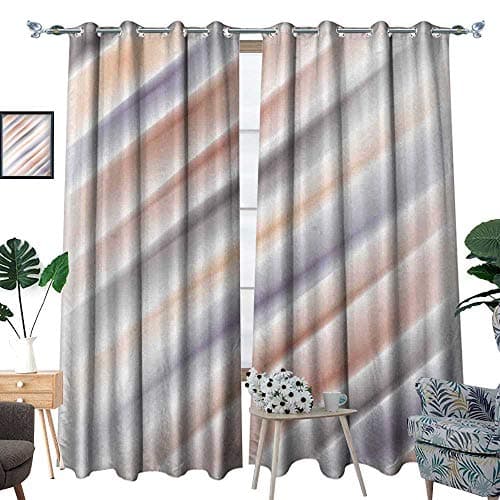 Modern Art Window Curtain Drape Hazy Gradient Digital Pale Color Layout New Counter Culture Artwork Print Decorative Curtains for Living Room Brown Tan Grey
