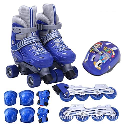 Roller Skates, Beginner Skates, Children's Double-Row Wheel, 3-7 Years Old Set, Children's Four-Wheeled Roller Skates, Men and Women (Size : M Number (35-38 Yards))