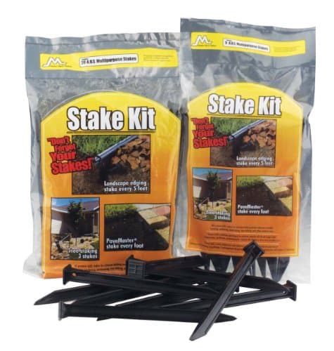 Master Mark Plastics 12109 ABS Plastic Stake Anchors For Landscape Edging, 10 Inch 9 Pack
