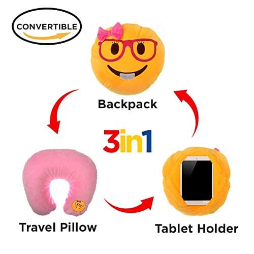 3 in 1 Emoji Pillow (LADY NERD)