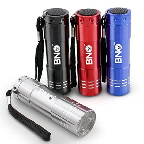 Mini Skull Flashlight by BNO (4-Pack Batteries Included)-Ultra-Bright Tactical LED Mini Flashlight-Compact,Water Resistant & Durable Aluminum Body-Ideal for Hunting,Camping & Hiking- 4 Colors