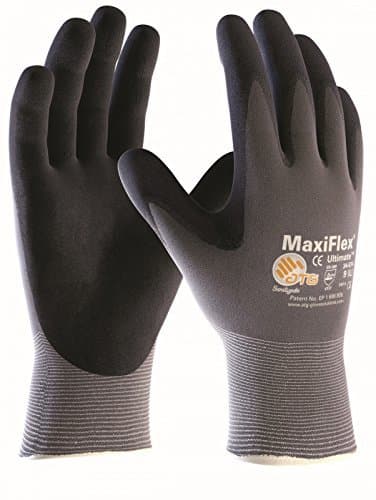 3 Pair MaxiFlex Ultimate nitrile foam palm coated work gloves, Size:XXL