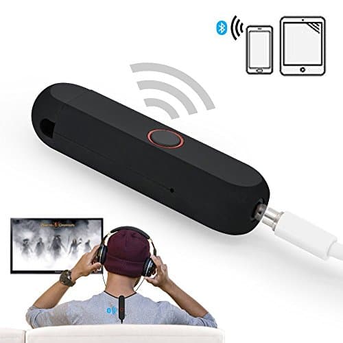 Headphone Bluetooth Receiver iPhone 7 Adapter,Headset Converter of Wired to Wireless Audio Exchange for 3.5mm Aux Cable Eearphones with Mic Apple Earbuds Adapter iGene A1 (Black)