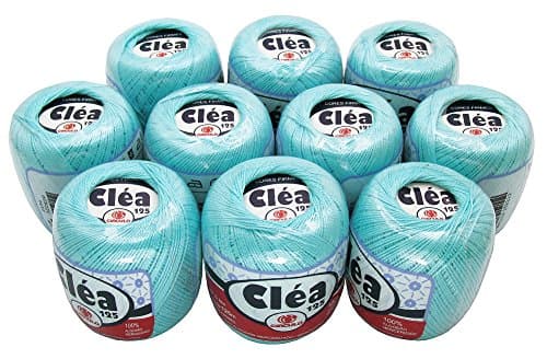 Lot 10 Balls Light Turquoise Size 10 Crochet Cotton Threads Yarn Knitting