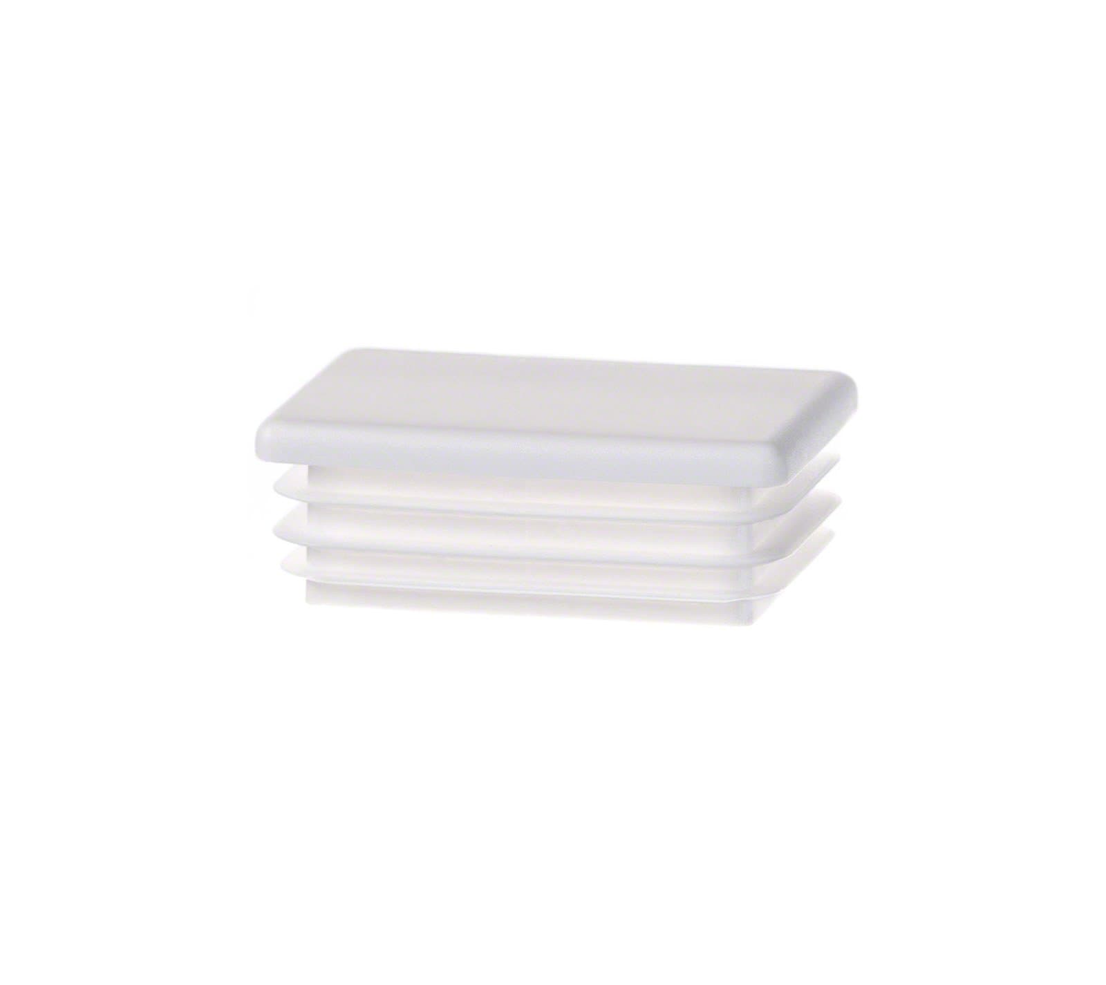 10 pcs. Rectangular tubing end Cap 30x20 mm (1,18x0,79 inch) White Plastic tubing end caps Plugs