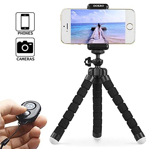 DOKRO iphone Tripod Mini Cell Phone Tripod with Universal Clip and Remote for iPhone, Android, Camera, GoPro (Black)