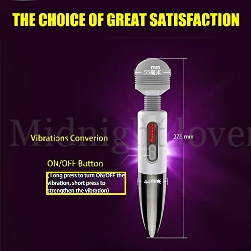 Aronllore Leten Lightning Huge Head Powerful Vibration Massager 5 Modes Vibrations & 6 Modes Pulse USB Rechargeable Magic AV Wand Vibrator