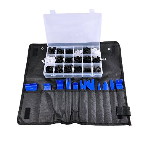 415pcs Car Retainer Clips with 11 Fastener Removal Tools, Door Bumper Trim Clip Rivets Push Retainer Kit Power Tiger