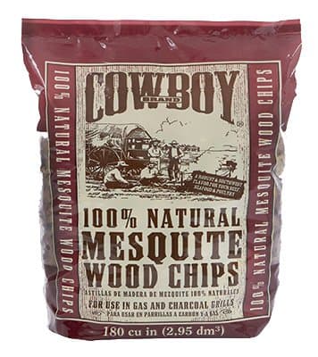 Cowboy Natural Mesquite Wood Chips, 25 lb