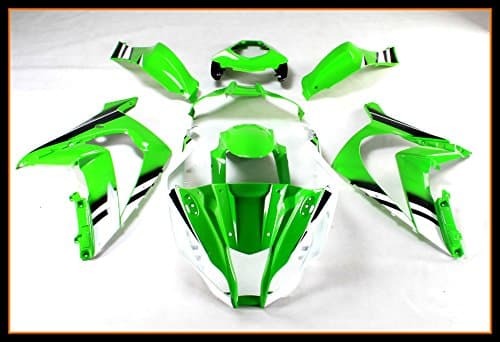 Protek Painted ABS Plastic Injection Mold Full Fairings Set Bodywork Cowl for 2011 2012 2013 2014 2015 Kawasaki Ninja ZX10R ZX1000 ZX1000J ZX1000K Black White Green