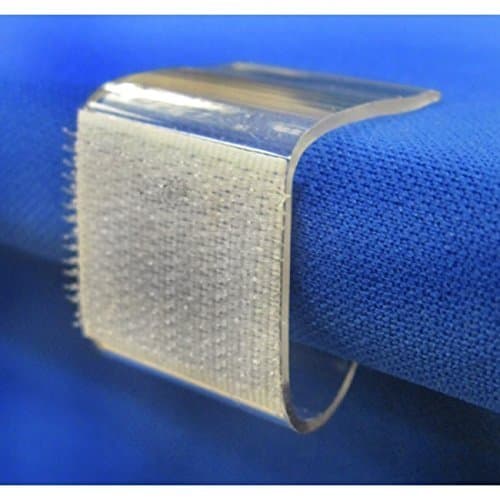 Hook Fastener Table Skirting Clip (SC) for 1/2in to 1in Table Edge by TableLinensforLess - 25 Pack