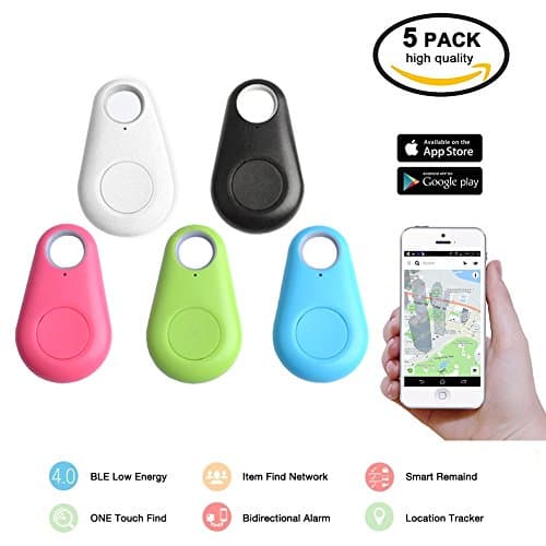 DKPO Key Finder,Wireless Location Tracker, Wallet Pet Locator, Quickly Find Lost Items,Mini Locator with App Control for iPhone Samsung Galaxy and more (5 pack)