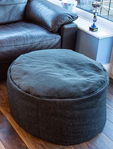 Harvard Mills Large Black Pouffe Footstool