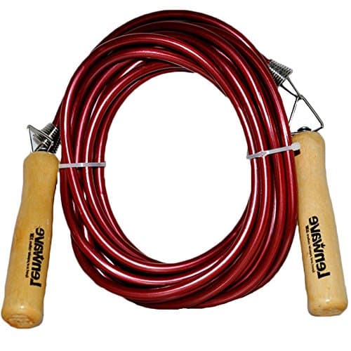 Lenwave 22.96ft Double Dutch Jump Ropes Wooden Handle Ergonomic Durable and Easily Adjustable Best Exercise for Weight-Loss and Health