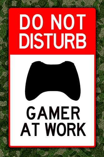 Laminated Do Not Disturb Xbox Gamer at Work Video Game Art Print 24 x 36in