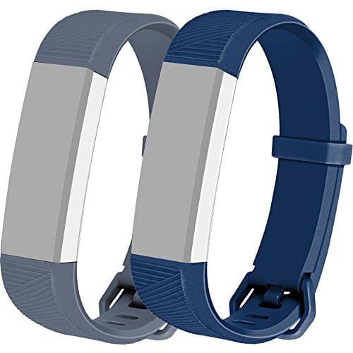 for Fitbit Alta HR Bands,Pack of 2,Gray and Navy Blue,Small