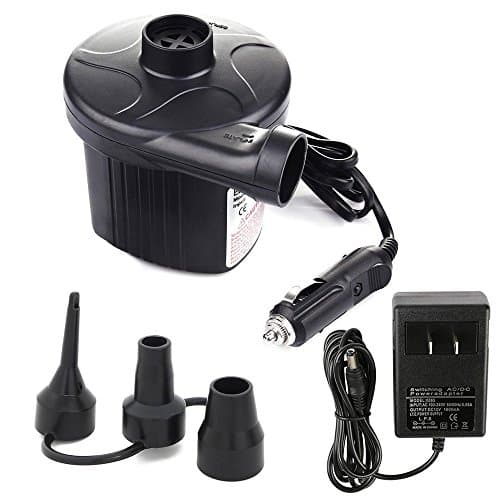 Quick-Fill AC/DC Electric Air Pump, 110-120 Volt AC / 12 Volt DC, Air Pump for Inflatables Air Mattress Raft Bed Boat Pool Toy