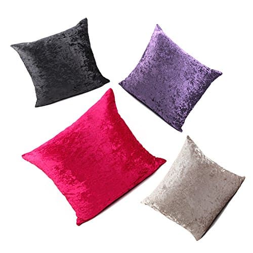 Jusefu Home Decorative Ice plush short plush pillowcase cushion cover throw pillowcase, 4 colors 10 size choose,Black,30X45cm
