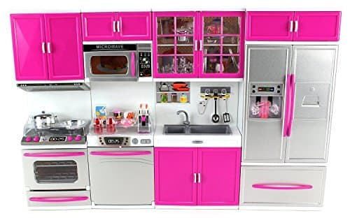 Doll Playsets My Modern Kitchen 32 Full Deluxe Kit with Lights and Sounds, 21 x 13.8 x 4 -Inches by Doll Playsets