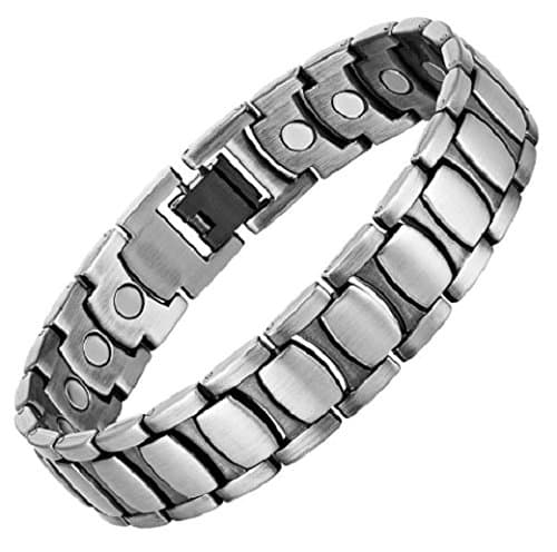 Silver Copper Bracelet with Magnets - 13,4 cm