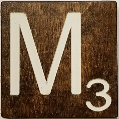 Large Scrabble Letter Tile (3 1/2 x 3 1/2 Cream, M)