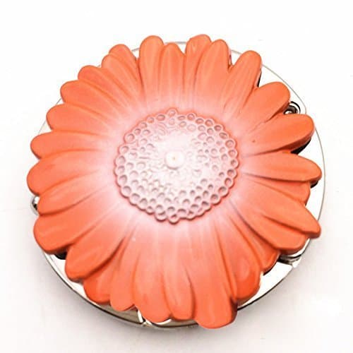 Purse Hook Sunflower Foldable Handbag Purse Hanger Hook Holder for Tables,(Orange)