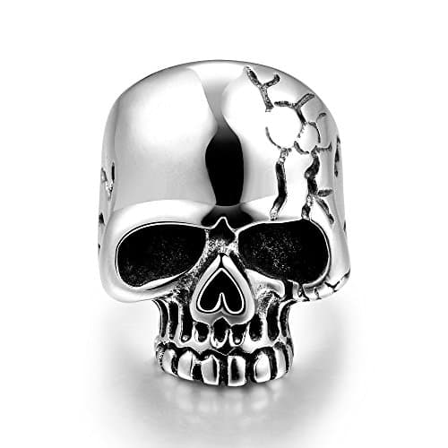 CHENGCAI Men Gothic Stainless Steel Skull Bone Biker Ring (11)
