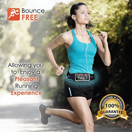 Running Belt Best For iPhone 6 Samsung & Most Smartphones - Premium Exercise & Workout Fitness Belt -Adjustable & Water Resistant - Men & Women- Cycling Hiking Walking Jogging Waist Pack