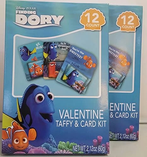 Finding Dory Valentines 2 Packs 12 Valentine's Cards with Taffy 24 ct cards 6 Flavors