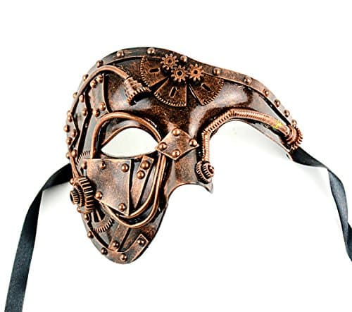 Mask-It 48158 Copper Steam Punk Half Face Mask