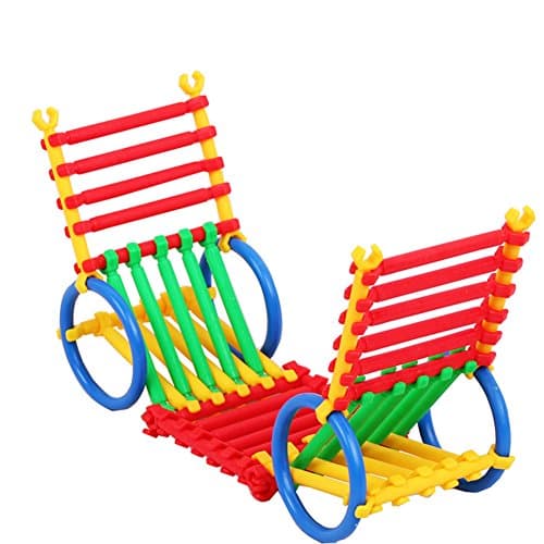 KF648 Christmas Gift Classic DIY Toys Plastic Connector Construction Stacking Building Sticks Set, Great for Over 3 Year Old Toddler Kids - Early Educational Learning Resources (100 Pcs)