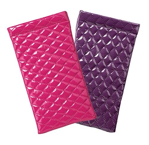 2 Pack Spring Top Eyeglass Case For Men & Women, Squeeze Top Case, Asst. Styles