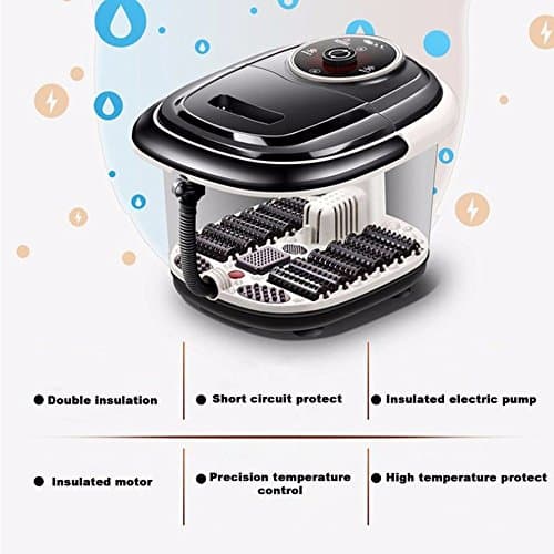 agoods care Multifunctional Fully Automatic Electric Roller Feet Basin Heating Foot Tub Foot Massage Machine Foot Spa Bath