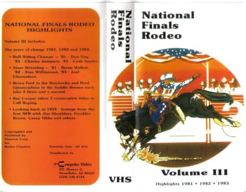 National Finals Rodeo Highlights Volume 3 1981-1983