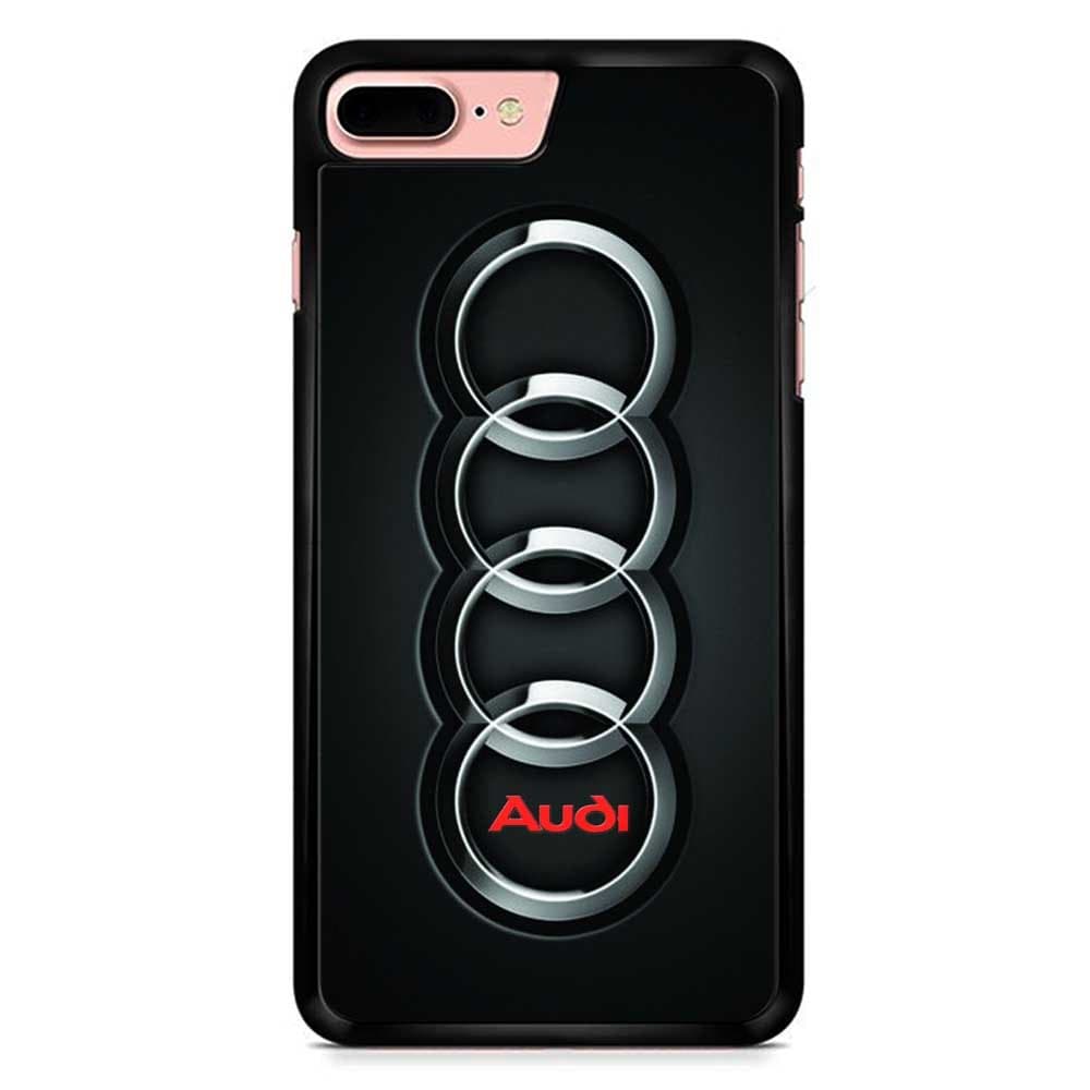 Gebleg-Audi Car Rs Logo For iPhone 7 Plus Case With Material Black Hard Plastic Case