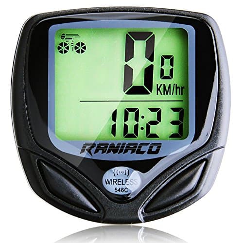 RANIACO Bike Computer, Cycling Computer, Wireless Bicycles Speedometer Bycicles Odometer LCD Screen with Backlight Outdoor Exercise Tool
