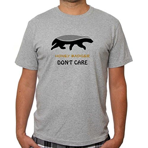 Men's Honey Badger Don't Care Tees Grey