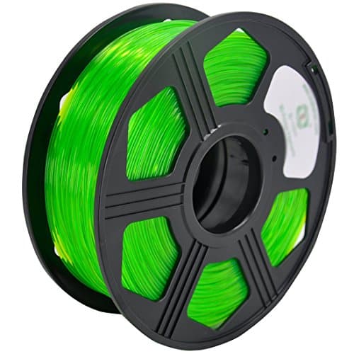 DANITI Tech PETG 3D Printer PETG Filament,1.75mm Dimensional Accuracy +/- 0.05 mm, 1kg/2.2lbs Spool for 3D Printers- (Transparent Green)