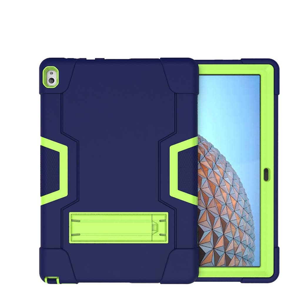 Koolbei Case for Lenovo Tab P10 Case,Heavy-Duty Drop-Proof and Shock-Resistant Rugged Hybrid case(with Built-in Stand),for Lenovo Tablet 2018 Tab P10 10.1" inch (TB-X705F /TB-X705L) Case (Navy/Green)