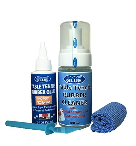 iNNOGLUE Easy Spread Table Tennis Rubber Glue and Cleaner Set - Improved Package