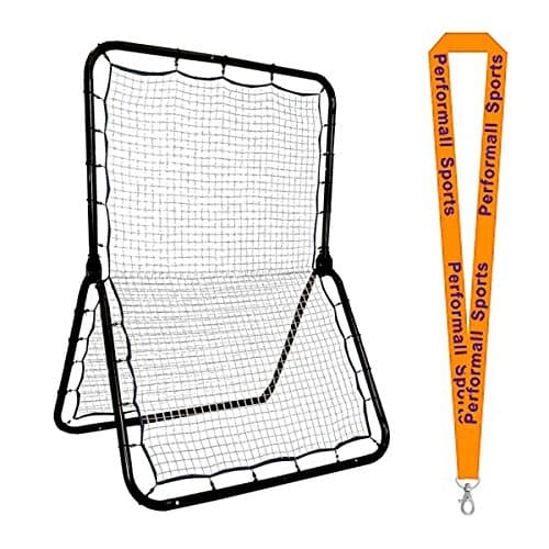 Champion Sports Bundle: Double-Sided Lacrosse and Multi-Sport Training Rebounder with 1 Performall Lanyard LBT53-1P