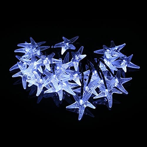 duotanyi 4.6M Solar 30LED Starfish Fairy String Light Christmas Outdoor Tree Garden Decor