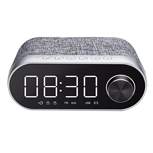 Youtiankai Disassembly REMAX RB-M26 Bluetooth 4.2 Speaker LED Display Alarm Clock Player(Grey) Audio