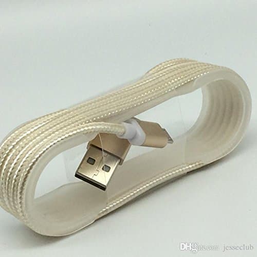 Better Homez 2 pack 5 feet long strong braided usb charging cables for Iphone 5, Iphone 5S, Iphone 6, Iphone 6 Plus, Iphone 6S, Iphone 6S Plus, Iphone 7, Iphone 7 Plus (Beich)