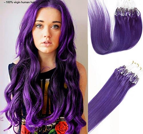 Futuretrend@22" Loop Micro Ring Beads Tipped Remy Human Hair Extensions 100s 16 Colors for Women's Beauty Hairsalon in Fashion