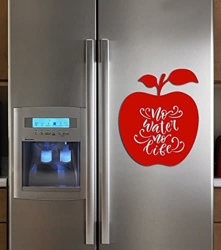 Vinyl Marker Magnetic Note Board Apple (for Refrigerator Series) for Home School & Office Size 11.7"×16.5" (40cm×30cm) by BeCrea (Red)