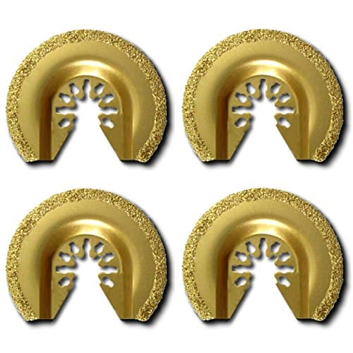 Integra Tools Platinum Series Blades P4DIA2.5 Semi-Round Flush Cut Universal Oscillating 2-1/2" Carbide Grout Saw Blade (4-Items)