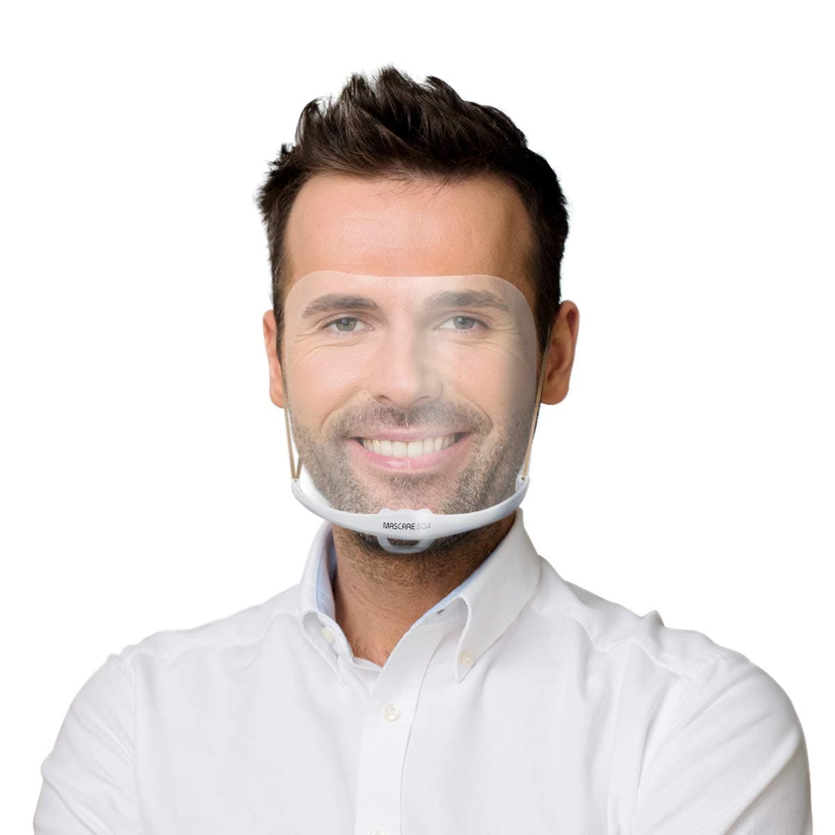 SHIELDOFGLORY Face Shield Reusable 1 PLUS 4 Food Handlers Anti-Fog Transparent Face Shield, Made In KOREA Sanitary Open Face Guard for Restaurants, beauty salons, barber shops and so on