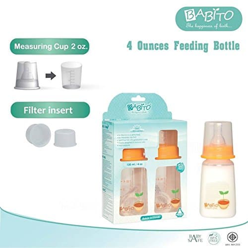 Baito BPA-Free Bottles 4oz size version Afrodita (pack of two bottles).
